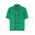 Palm Angels Green Bowling Shirt with Paisley Print in Viscose Man BLACK