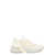 Palm Angels PALM ANGELS LEATHER AND FABRIC LOW-TOP SNEAKERS IVORY
