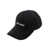 Palm Angels Black Baseball Cap with Logo Embroidery in Cotton Woman BLACK