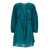 Isabel Marant Green 'Adeliani' Belted Mini Dress in Cotton Blend Woman GREEN