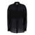 Semicouture Black Semi-Sheer Shirt in Silk Blend Woman BLACK