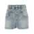 Isabel Marant 'Jovany' Light Blue Shorts with Button Closure in Cotton Denim Wioman BLUE