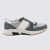 Tom Ford TOM FORD SIVLER AND PETROL BLUE LEATHER JAGA SNEAKERS SILVER/PETROL BLUE + WHITE