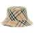Burberry Ered Cotton Blend Bucket Hat With Nine Words SAND