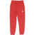 Nike Air Jordan Brushed Cotton Blend Joggers With Embroidered Log Red