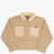 Converse Double Breast Pokets Color Block Overshirt Brown
