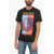 Versace Crew Neck Medusa Cotton T-Shirt With Maxi Print Black