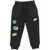 Nike Fleeced Cotton Blend Joggers With 3 Pockets Black