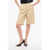 Calvin Klein Front-Pleated Shorts With Ton-Sur-Ton Embroidered Beige