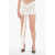 THE ATTICO Jersey Fran Draped Miniskirt With Metal Detail White