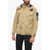 OUTHERE Utility Windbreaker With Removable Hood Beige