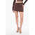 ANDREADAMO Cut Out Belt Miniskirt Brown