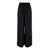ROHE Wide leg silk trousers BLACK