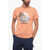 Isabel Marant Crew Neck Zafferh Printed T-Shirt Orange