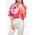 P.A.R.O.S.H. Shine Cropped Shirt With Relaxed Fit Pink