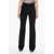 Michael Kors Velour High-Waisted Pants With Front Pleats Black