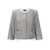 Elisabetta Franchi Lurex tweed crop jacket Silver