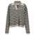 AMI Paris Striped polo sweater White/Black