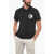 Versace Jeans Couture Piquet Cotton Polo With Printed Logo Black