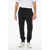 Versace Cotton Sweatpants With Flocked Logo Black