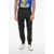 Versace Nylon La Greca Sweatpants With Side Contrasting Bands Black