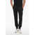 Versace Jeans Couture Cotton Sweatpants With Lamè Print Black