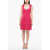 Pinko Sleeveless Panare Dress With Visible Stitching Pink