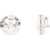 Alessandra Rich Large Crystal Clip-On Earrings CRY SILVER