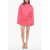 THE ATTICO Palmer Mini Dress With Embossed Logo Pink