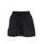 P.A.R.O.S.H. Black Shorts With Drawstring And Fringed Hem In Linen Woman BLACK