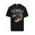 Kenzo Black T-Shirt with Tiger Varsity Embroidery in Cotton Man BLACK