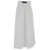 FEDERICA TOSI Long White Pleated Skirt in Stretch Cotton Woman WHITE