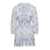 TEMPTATION POSITANO Mini White Dress With V-Neckline And Blue Flower Embroideries In Cotton Lace Woman WHITE