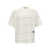 Burberry Burberry Logo Embroidery Striped T-Shirt WHITE