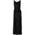 RABANNE RABANNE Long stretch viscose dress with ruching BLACK