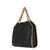Stella McCartney '3Chain' Mini Black Tote Bag with Logo Engraved on Charm in Faux Leather Woman BLACK