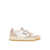 AUTRY AUTRY MEDALIST LOW SNEAKERS IN WHITE CANVAS AND PINK LEATHER WHITE