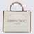 Jimmy Choo JIMMY CHOO NATURAL AND TAUPE CANVAS AVENUE TOTE BAG NATURAL/TAUPE/DT/LIGHT