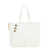 Balmain 'Emblème' White Tote Bag with Balmain Coin Buttons and Logo Print in Smooth Leather Woman WHITE