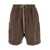 Rick Owens 'Bauhaus' Brown Bermuda Shorts with Zip Pockets in Cotton Man BEIGE