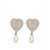 Alessandra Rich Crystal Heart Earrings SILVER