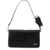 MSGM Baguette Bag With Double Flap And Logo BLACK