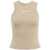 Disclaimer Ribbed tank top Beige