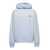 JACQUEMUS 'Le Hoodie Gros-Grain' Light Blue Hoodie with Logo Patch in Cotton Man BLUE