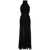 Elisabetta Franchi ELISABETTA FRANCHI Long semi-sheer dress with open back BLACK