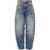 Ganni GANNI high-waisted tapered jeans with logo BLUE