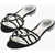Rene Caovilla Suede Sandals Embellished With Rhinestones Black