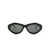 Casablanca CASABLANCA Geometric acetate sunglasses with logo plaque BLACK