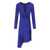 Elisabetta Franchi ELISABETTA FRANCHI INDIGO BLUE ASYMMETRIC DRESS Blue