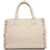 Pinko Canvas shopper with embroidered logo Beige